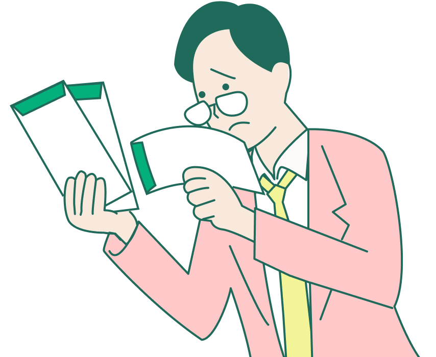 発送作業に困っている男性