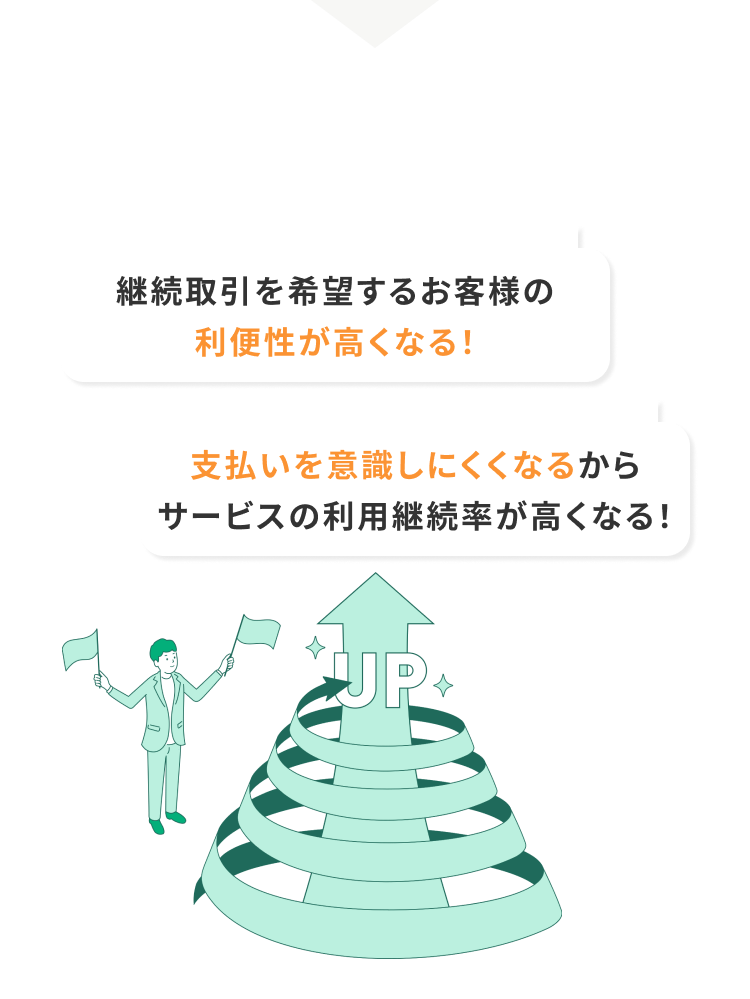 だから継続率UP！